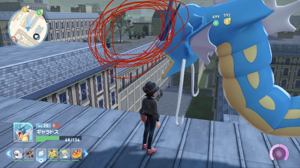 ベンチがみえる