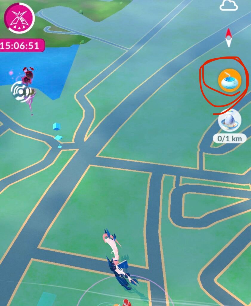 ポケモンGOおさんぽおこうの位置