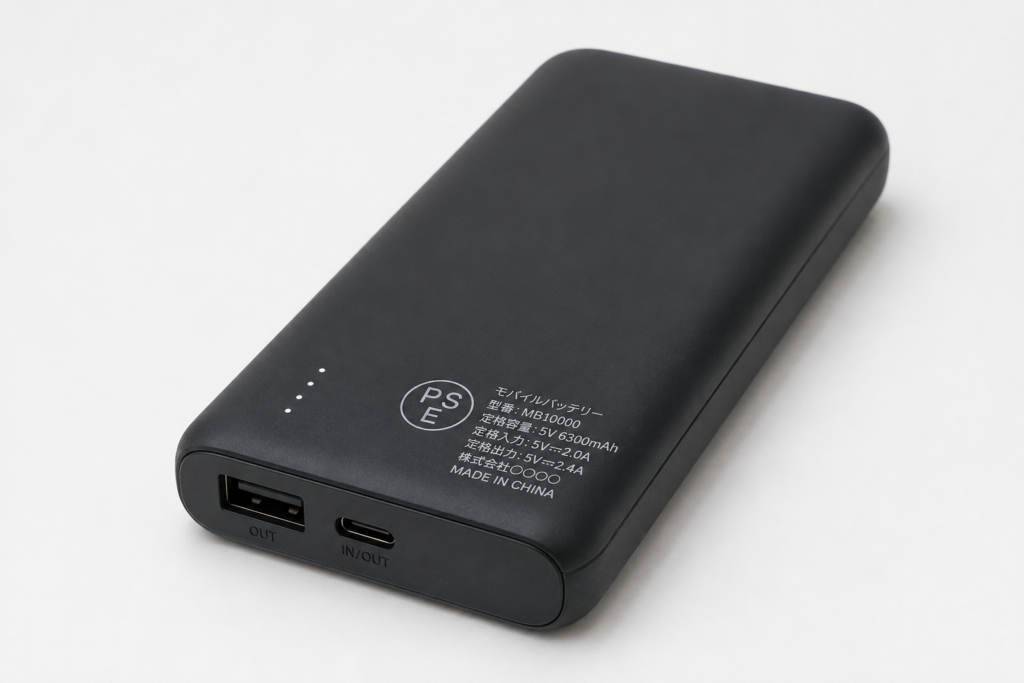 モバイルバッテリーPSEマーク