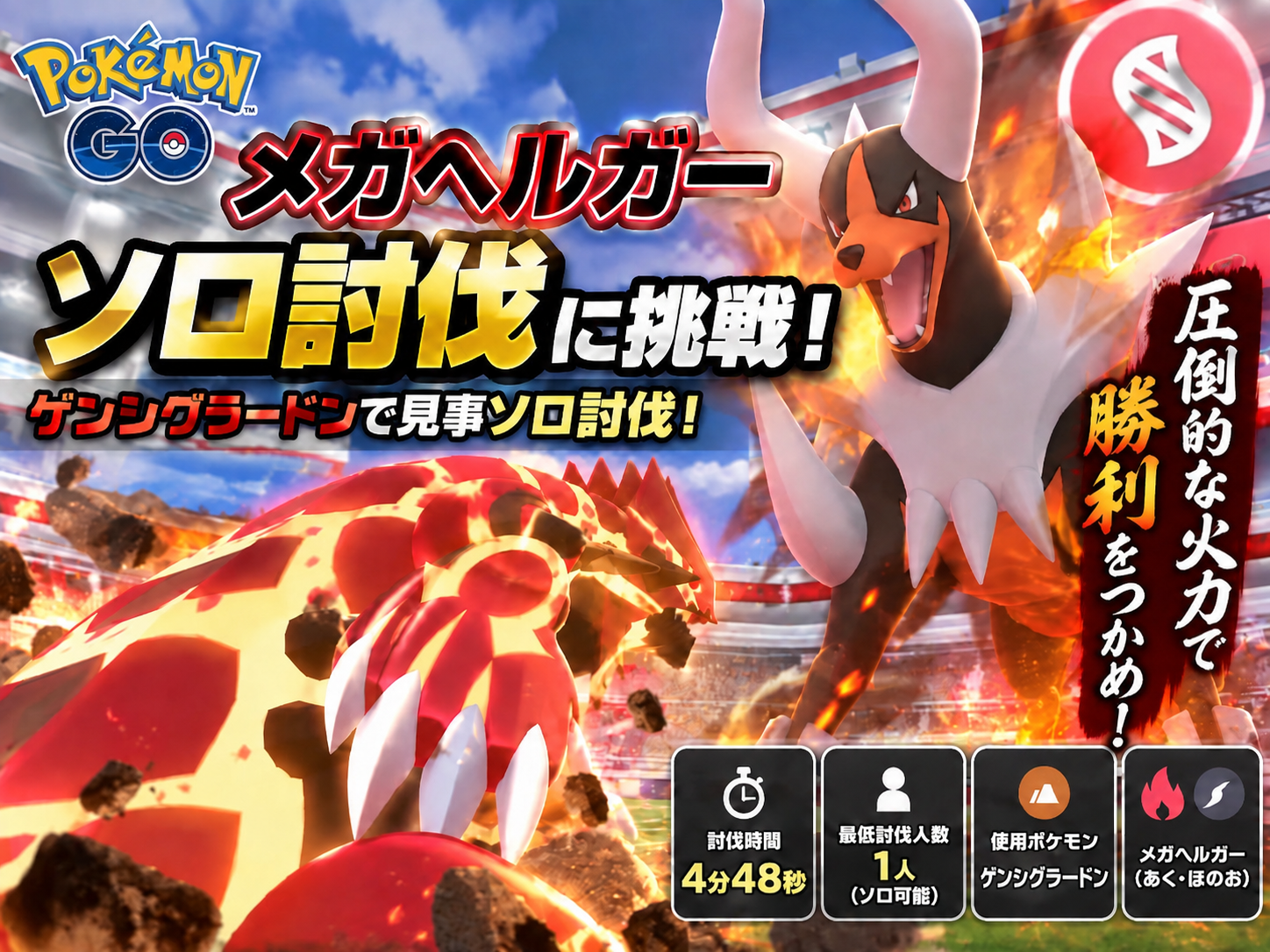 メガヘルガー ゲンシグラードン ソロ攻略