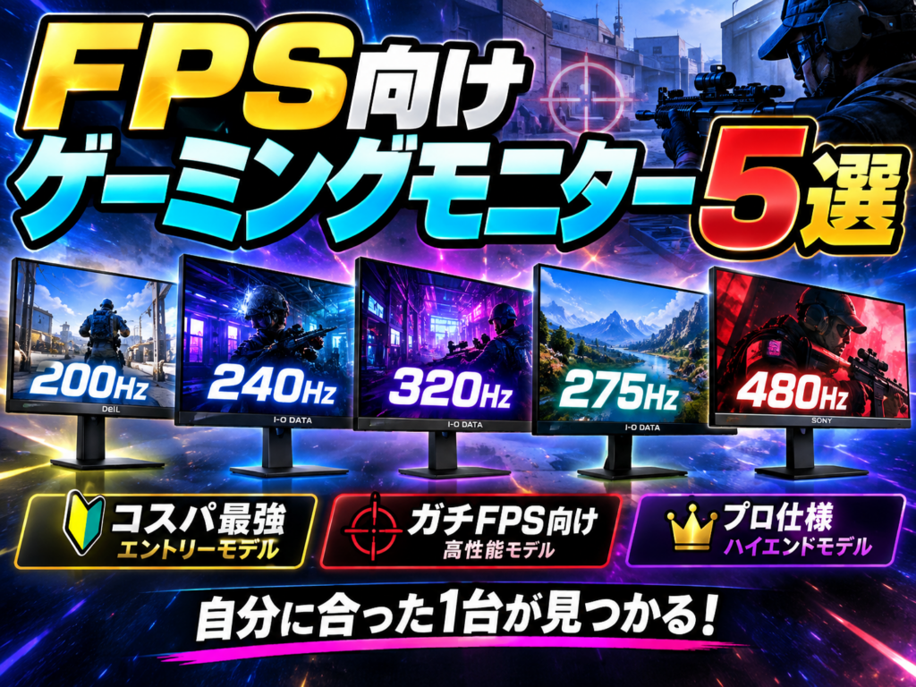 FPS向けゲーミングモニター おすすめ 5選