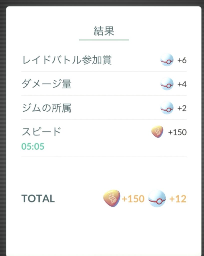 メガタイレーツ　ソロ討伐結果