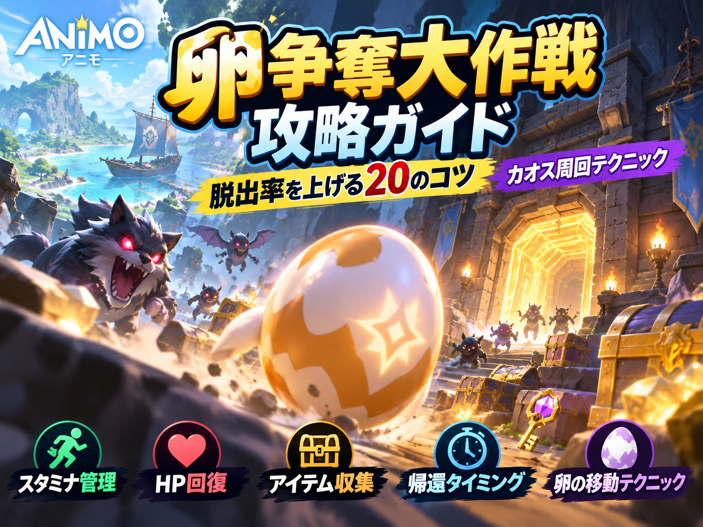 アニモ タマゴ争奪戦 帰還率を上げるコツ